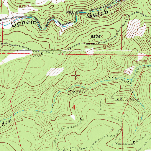 Topographic Map of Rocky Mountain Mine, CO