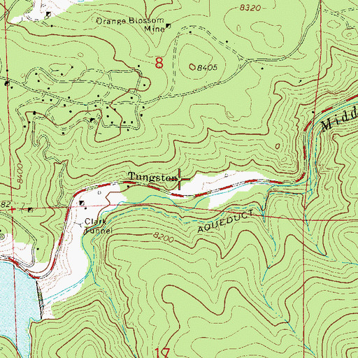 Topographic Map of Silver Queen Mine, CO