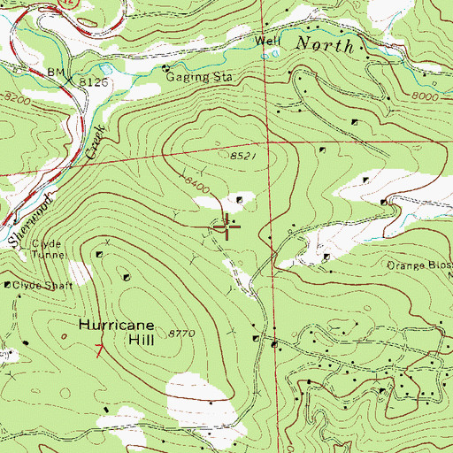 Topographic Map of Steel Plate Tungsten Mine, CO