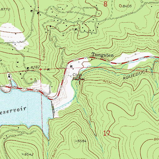 Topographic Map of Stevens Camp Tunnels Mine, CO