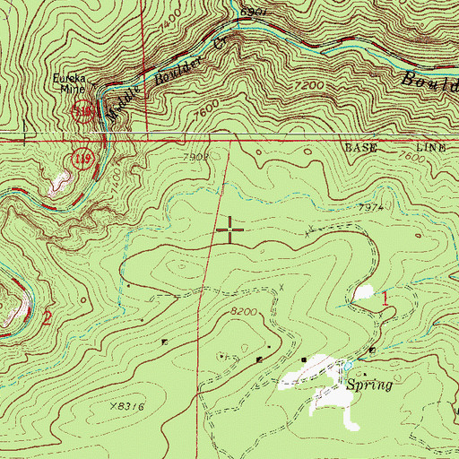 Topographic Map of Zephyr Mine, CO