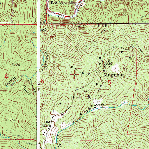 Topographic Map of Beggar Mine, CO