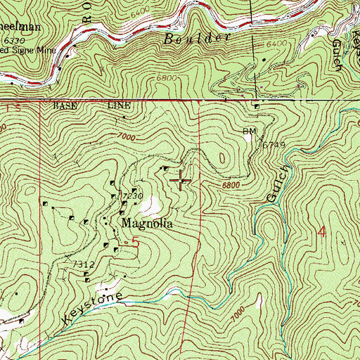 Topographic Map of Golden Eagle Mine, CO