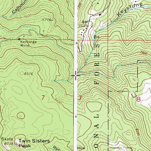 Topographic Map of Magner Mine, CO