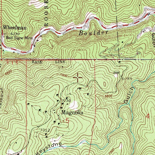 Topographic Map of Silent Friend Mine, CO