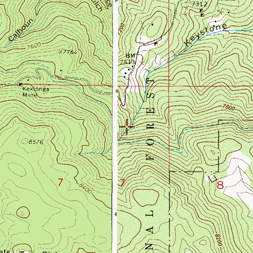 Topographic Map of Telephone Mine, CO