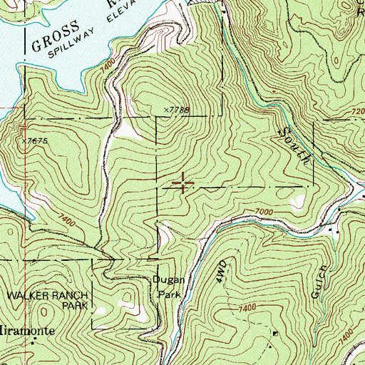 Topographic Map of William E Walker Mine, CO