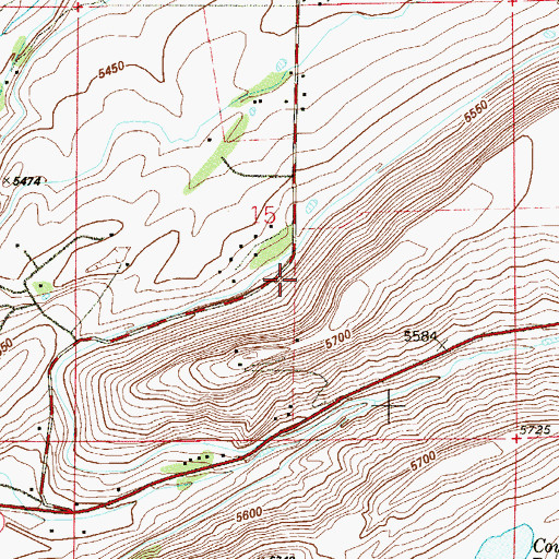 Topographic Map of Lewis Lode Mine, CO