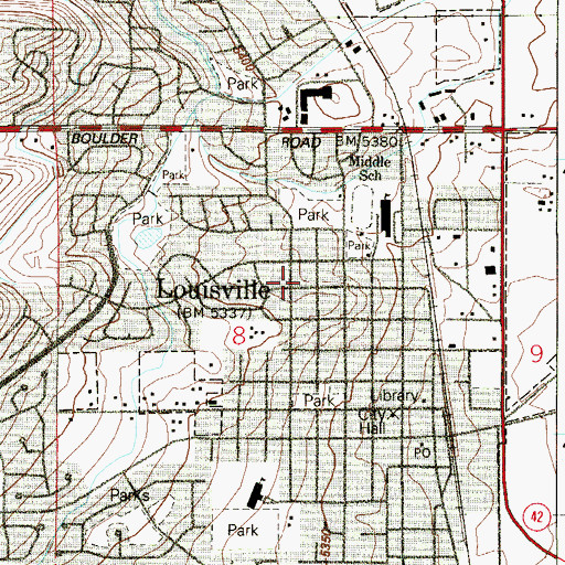 Topographic Map of Acme Mine, CO