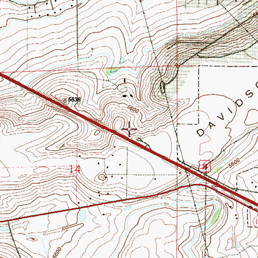 Topographic Map of Big Five Mine, CO