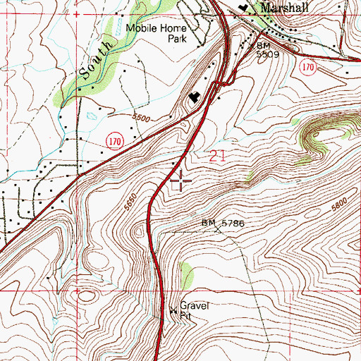 Topographic Map of Black Diamond Mine, CO