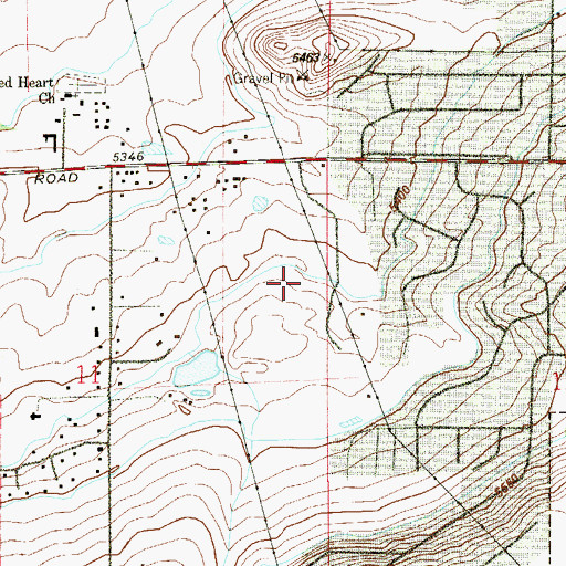Topographic Map of Cactus Mine, CO