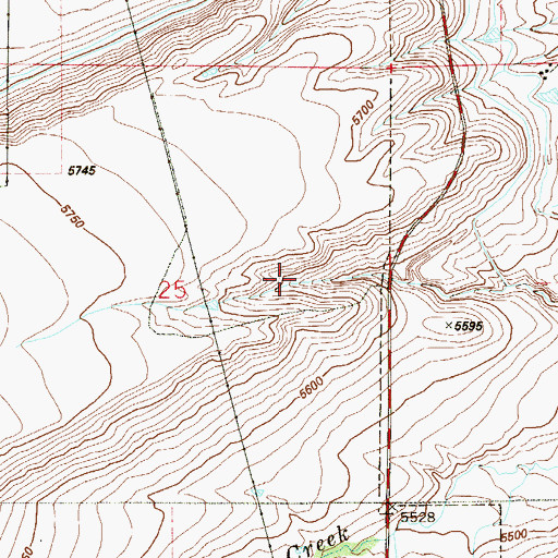 Topographic Map of Crown Mine, CO