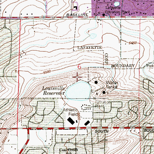 Topographic Map of Davidson Mine, CO