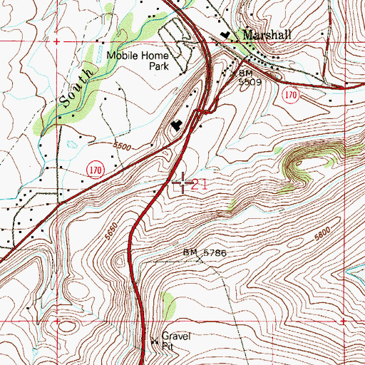 Topographic Map of High View Mine, CO