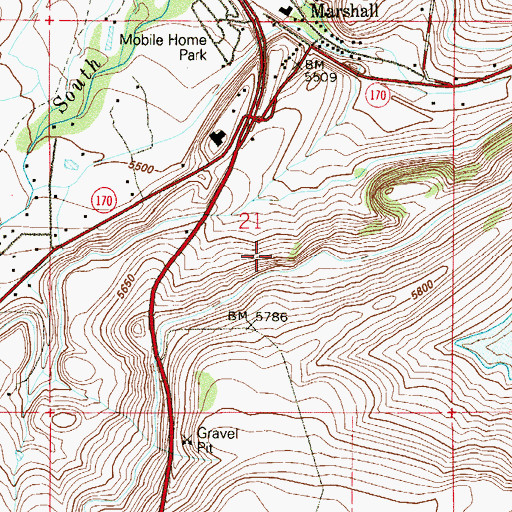 Topographic Map of Pine Cliff Mine, CO