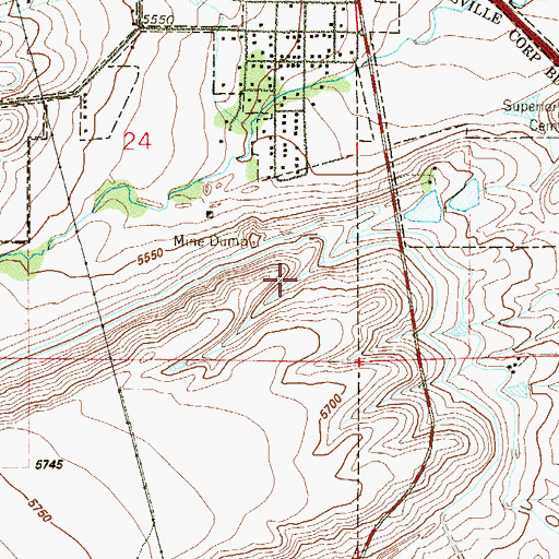 Topographic Map of Pluto Mine, CO