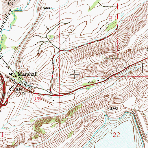 Topographic Map of Sunrise Mine, CO