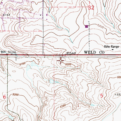 Topographic Map of Crandell Number Two Mine, CO