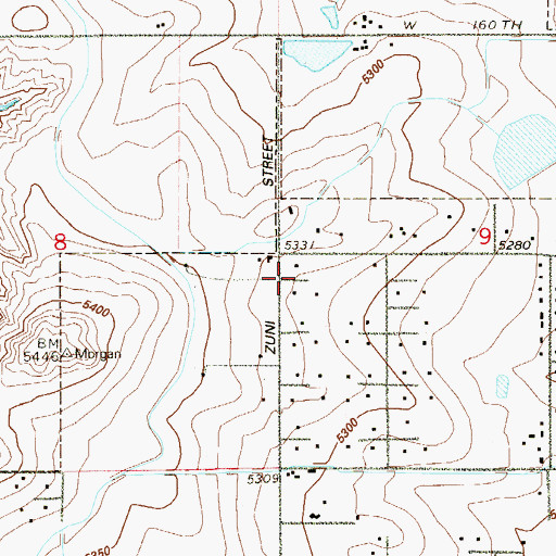 Topographic Map of Imperial Shaft, CO