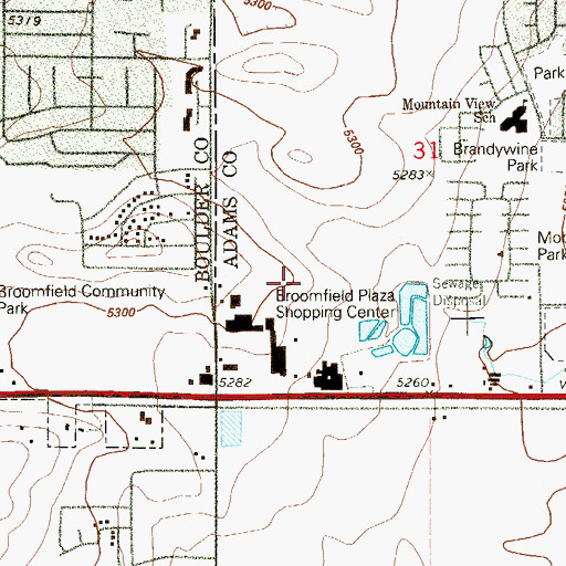 Topographic Map of Parkdale Pit, CO