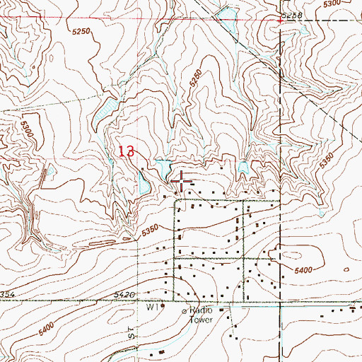 Topographic Map of Allon Shaft, CO