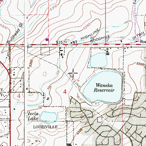 Topographic Map of Big Lake Mine, CO