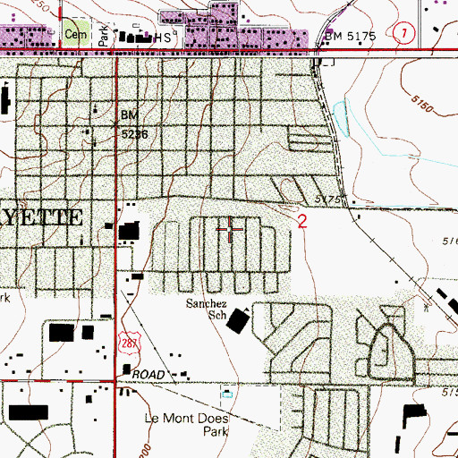 Topographic Map of Cambro Mine, CO