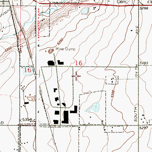 Topographic Map of Centennial Mine, CO