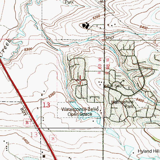 Topographic Map of Charles Lily Mine, CO