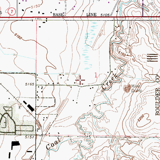 Topographic Map of Grant Mine, CO