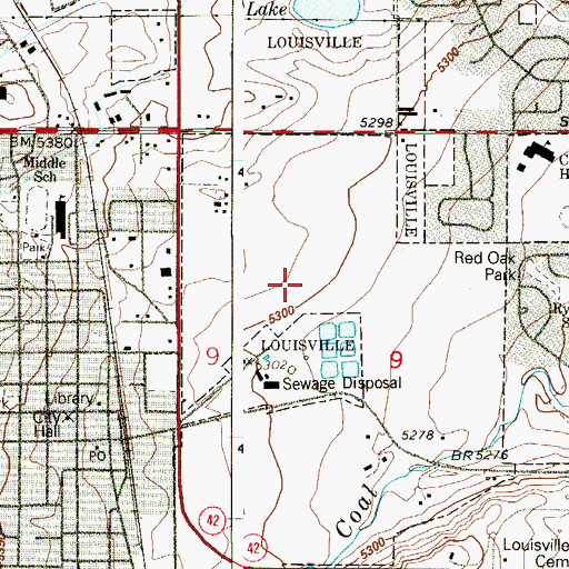 Topographic Map of Rex Mine, CO