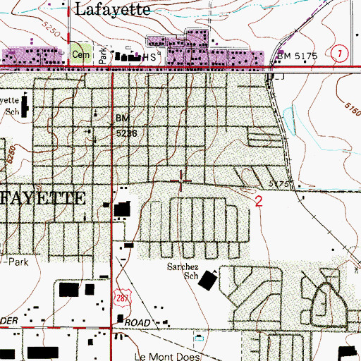 Topographic Map of Spencer Mine, CO