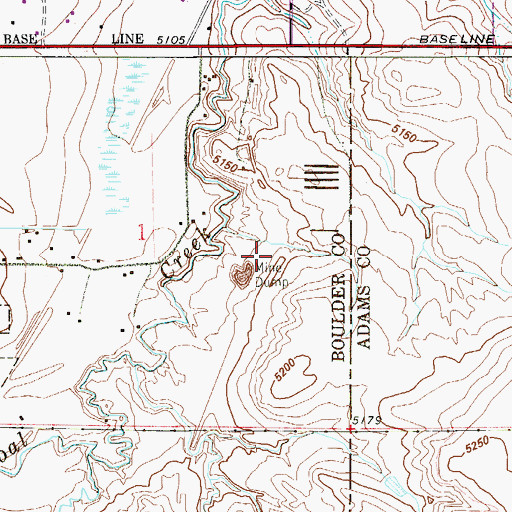 Topographic Map of Standard Mine, CO