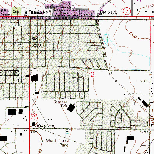 Topographic Map of Strathmore Mine, CO
