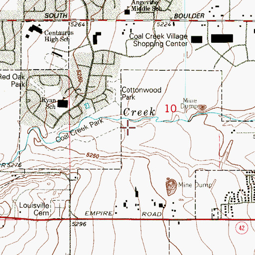 Topographic Map of Vulcan Mine, CO