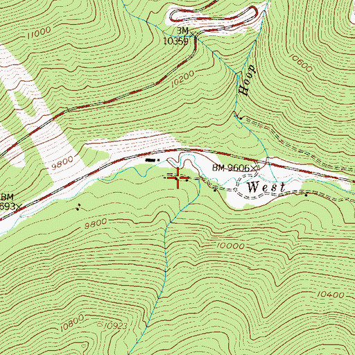 Topographic Map of Barton Mine, CO
