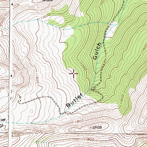 Topographic Map of Big Esther Mine, CO