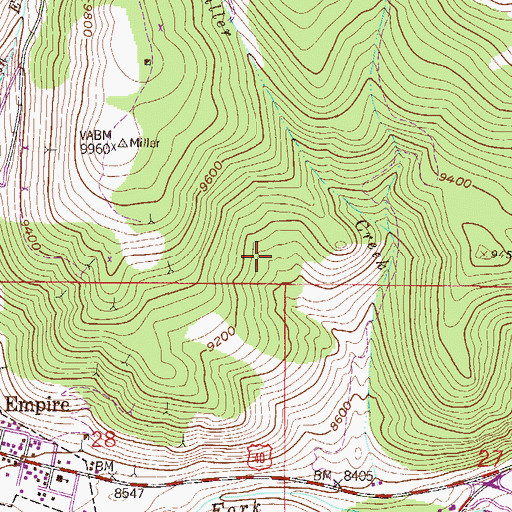 Topographic Map of Alhambra Mine, CO