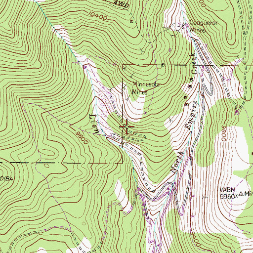 Topographic Map of A.P.T. Tunnel Mine, CO