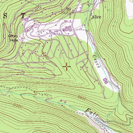 Topographic Map of Arizona Jim Mine, CO