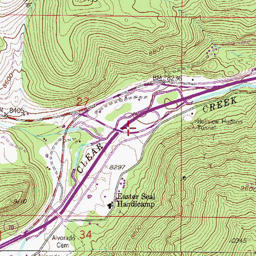Topographic Map of Atlantic Mine, CO