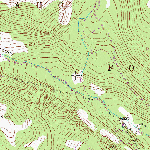 Topographic Map of Bancroft Number Ten Mine, CO