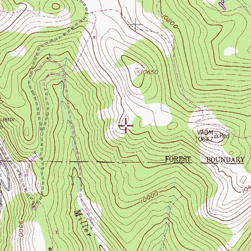 Topographic Map of Blizzard Mine, CO