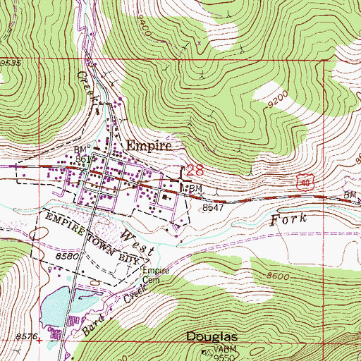 Topographic Map of Cashier Mine, CO