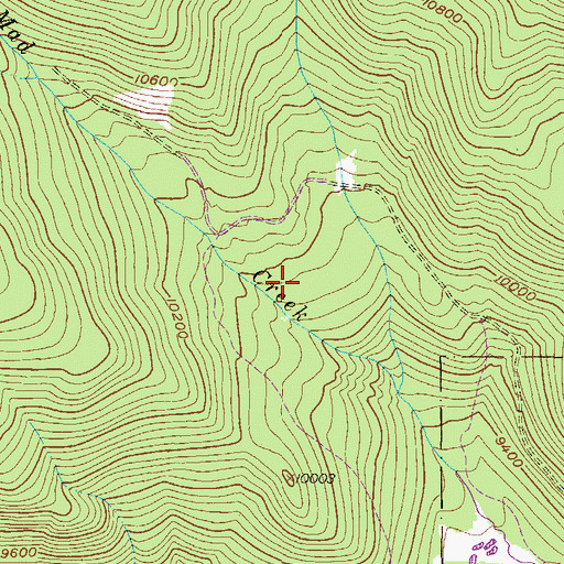Topographic Map of Chicago Mine, CO