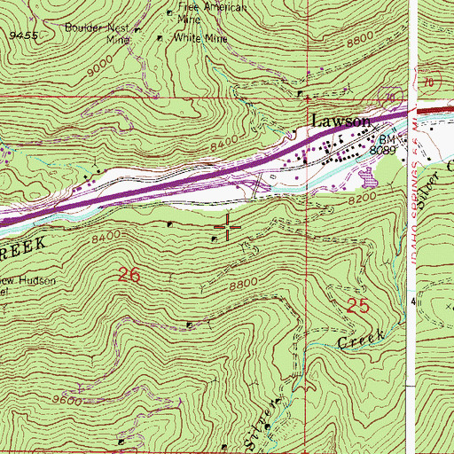 Topographic Map of Columbian Chief Mine, CO