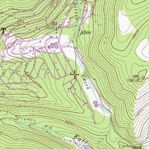 Topographic Map of Gold Anchor Mine, CO