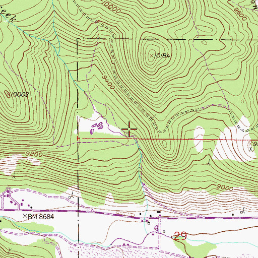 Topographic Map of Greek Garden Mine, CO