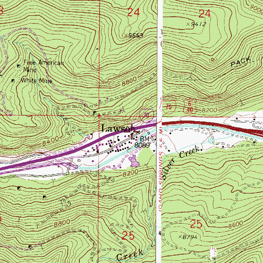 Topographic Map of Red Elephant Mine, CO